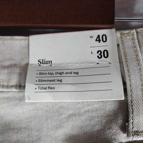 NWT Goodfellow & Co The Every Wear Pants Men's 40x30 Stretch Slim Chino Biege - Picture 4 of 14